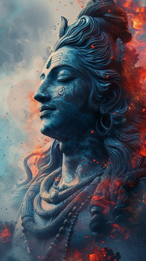 Mahadev Shiva Lord Hara Hindu Aesthetic Artwork Design (212)