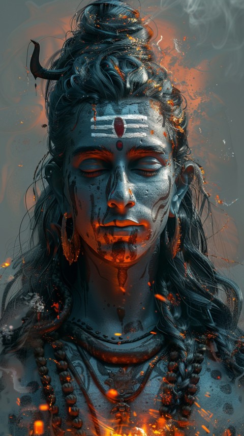 Mahadev Shiva Lord Hara Hindu Aesthetic Artwork Design (227)