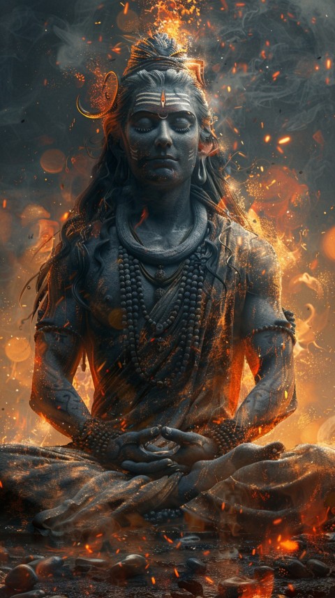 Mahadev Shiva Lord Hara Hindu Aesthetic Artwork Design (237)