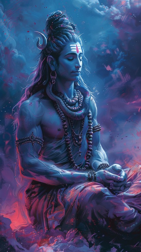 Mahadev Shiva Lord Hara Hindu Aesthetic Artwork Design (239)