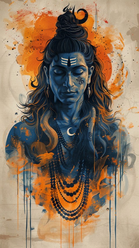 Mahadev Shiva Lord Hara Hindu Aesthetic Artwork Design (244)