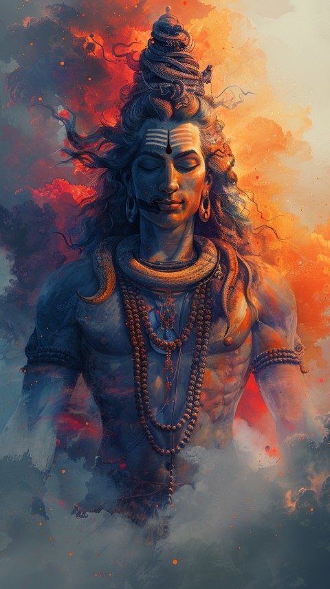 Mahadev Shiva Lord Hara Hindu Aesthetic Artwork Design (271)