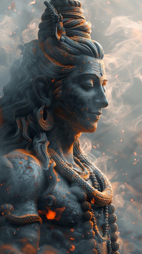 Mahadev Shiva Lord Hara Hindu Aesthetic Artwork Design (287)