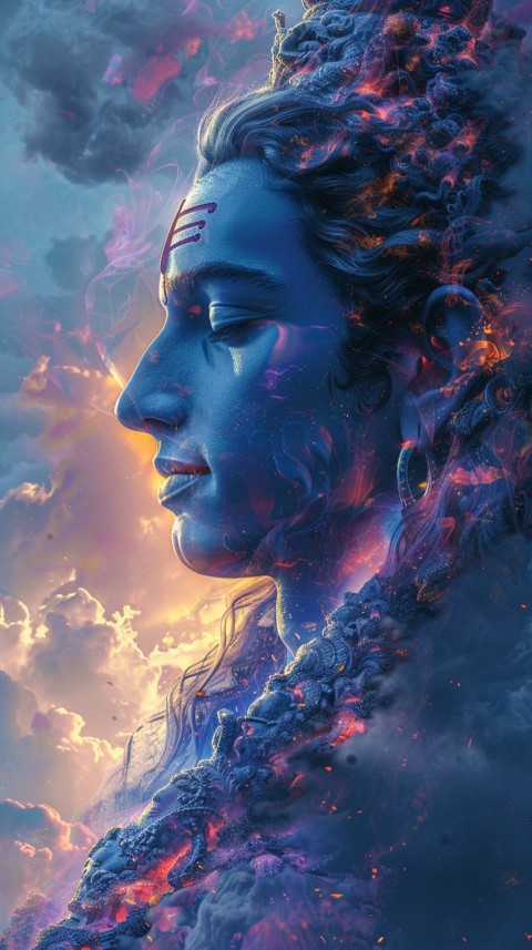 Mahadev Shiva Lord Hara Hindu Aesthetic Artwork Design (307)