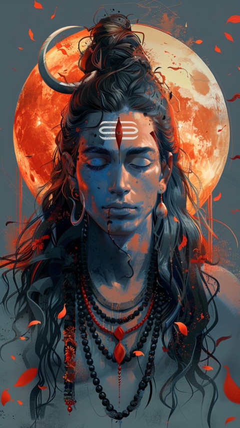 Mahadev Shiva Lord Hara Hindu Aesthetic Artwork Design (332)