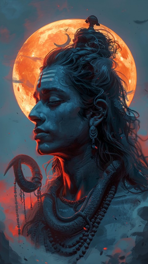 Mahadev Shiva Lord Hara Hindu Aesthetic Artwork Design (348)