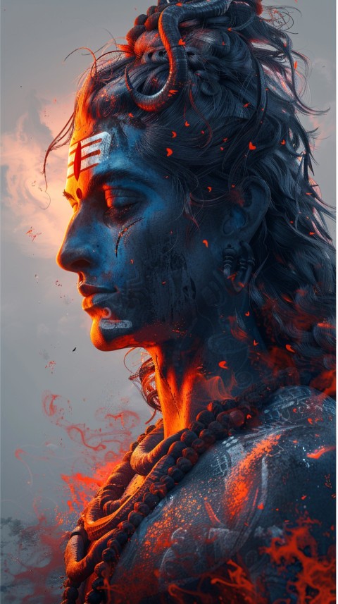 Mahadev Shiva Lord Hara Hindu Aesthetic Artwork Design (381)