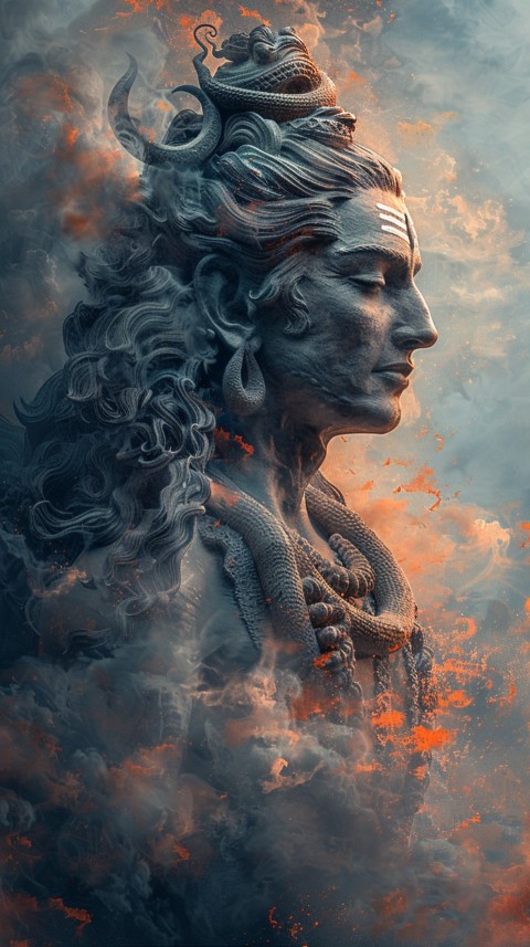 Mahadev Shiva Lord Hara Hindu Aesthetic Artwork Design (365)