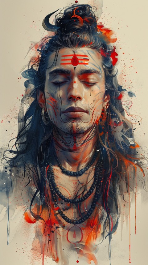 Mahadev Shiva Lord Hara Hindu Aesthetic Artwork Design (386)