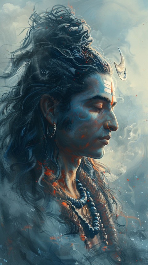 Mahadev Shiva Lord Hara Hindu Aesthetic Artwork Design (416)