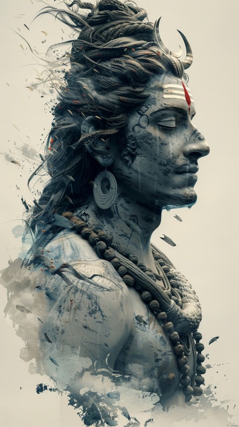 Mahadev Shiva Lord Hara Hindu Aesthetic Artwork Design (420)