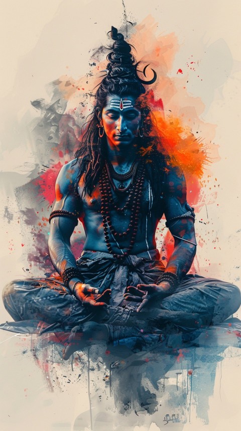 Mahadev Shiva Lord Hara Hindu Aesthetic Artwork Design (424)