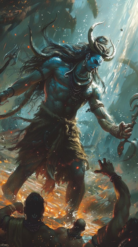 Mahadev Shiva Lord Hara Hindu Aesthetic Artwork Design (433)