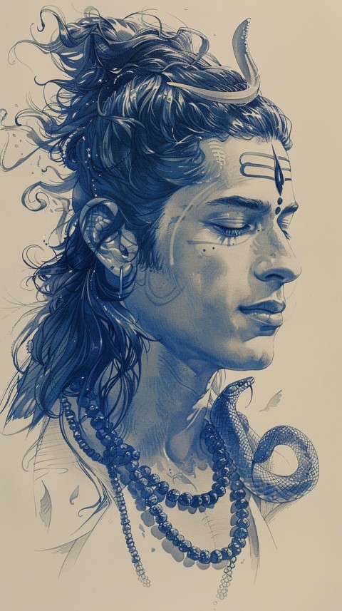 Mahadev Shiva Lord Hara Hindu Aesthetic Artwork Design (431)