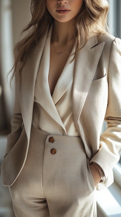 Woman in a Classy Work Outfit with Face Not Shown – Feminine Aesthetic (140)