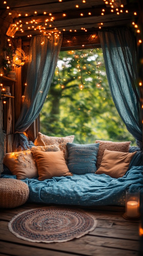 Inside a Cozy Blanket Fort with Cushions and Fairy Lights  Soft Aesthetic (13)