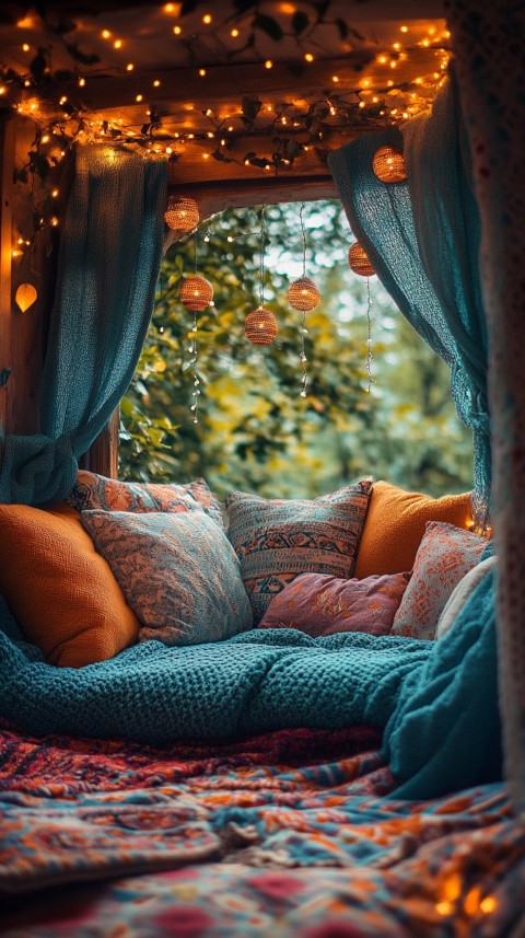 Inside a Cozy Blanket Fort with Cushions and Fairy Lights  Soft Aesthetic (43)