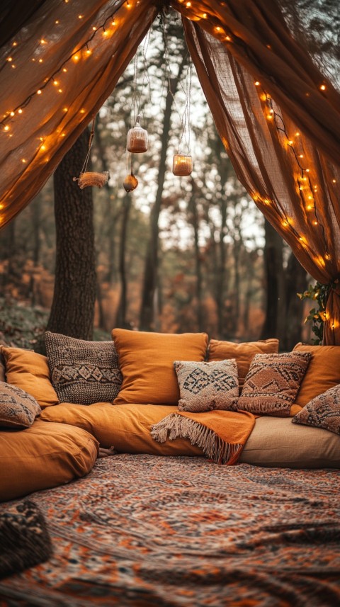 Inside a Cozy Blanket Fort with Cushions and Fairy Lights  Soft Aesthetic (25)