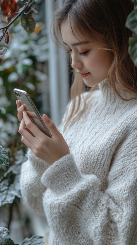 Woman's Hands Typing on a Mobile Phone – Feminine Blogger Aesthetic (7)