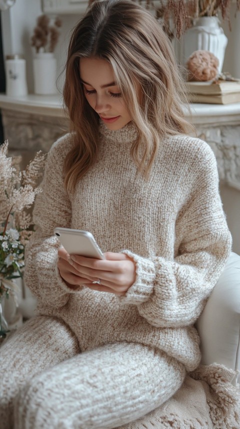 Woman's Hands Typing on a Mobile Phone – Feminine Blogger Aesthetic (15)