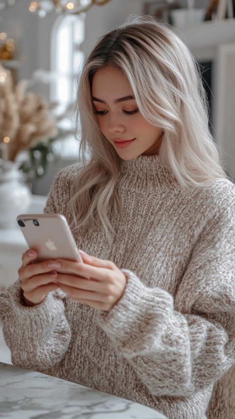 Woman's Hands Typing on a Mobile Phone – Feminine Blogger Aesthetic (17)