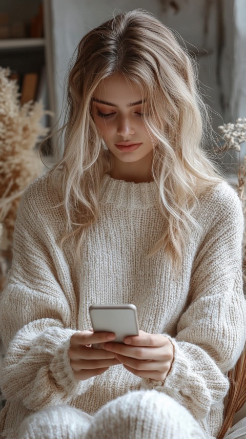 Woman's Hands Typing on a Mobile Phone – Feminine Blogger Aesthetic (13)