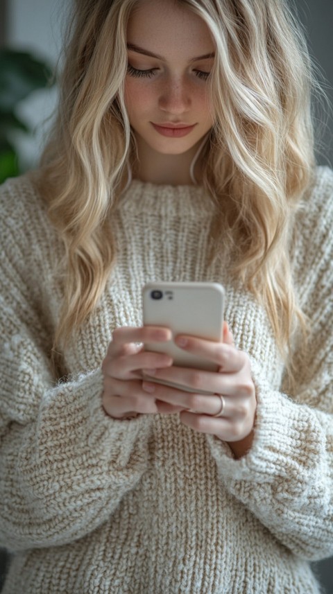 Woman's Hands Typing on a Mobile Phone – Feminine Blogger Aesthetic (35)