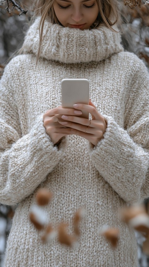 Woman's Hands Typing on a Mobile Phone – Feminine Blogger Aesthetic (45)