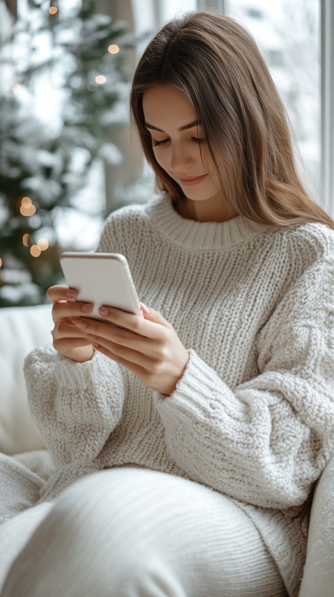 Woman's Hands Typing on a Mobile Phone – Feminine Blogger Aesthetic (112)