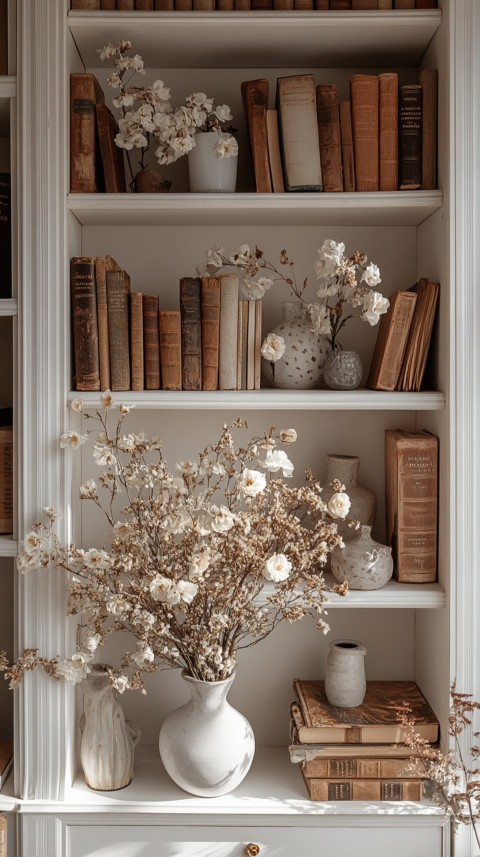 Neat Bookshelf with Minimal Decor – Feminine Blogger Aesthetic (8)