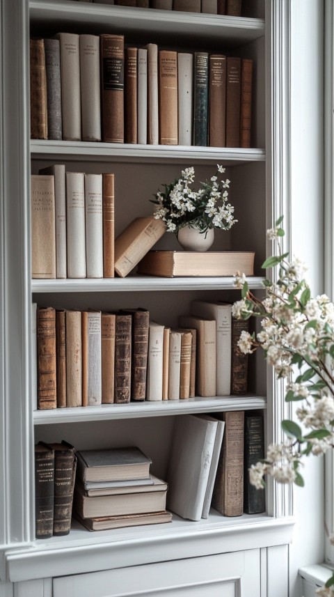 Neat Bookshelf with Minimal Decor – Feminine Blogger Aesthetic (36)