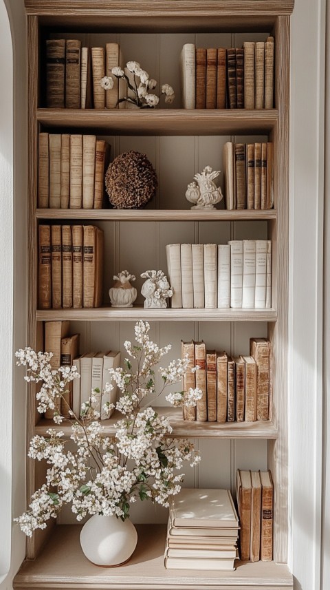 Neat Bookshelf with Minimal Decor – Feminine Blogger Aesthetic (39)