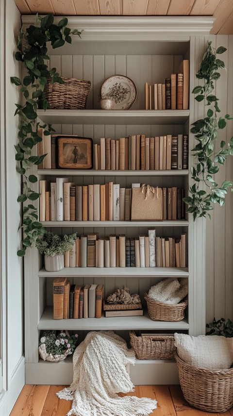 Neat Bookshelf with Minimal Decor – Feminine Blogger Aesthetic (29)