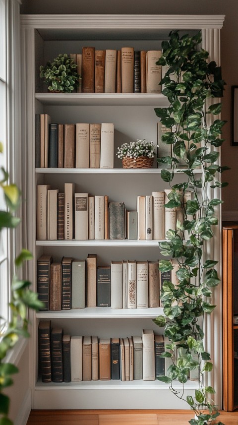 Neat Bookshelf with Minimal Decor – Feminine Blogger Aesthetic (35)