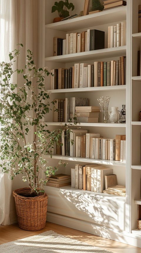 Neat Bookshelf with Minimal Decor – Feminine Blogger Aesthetic (30)