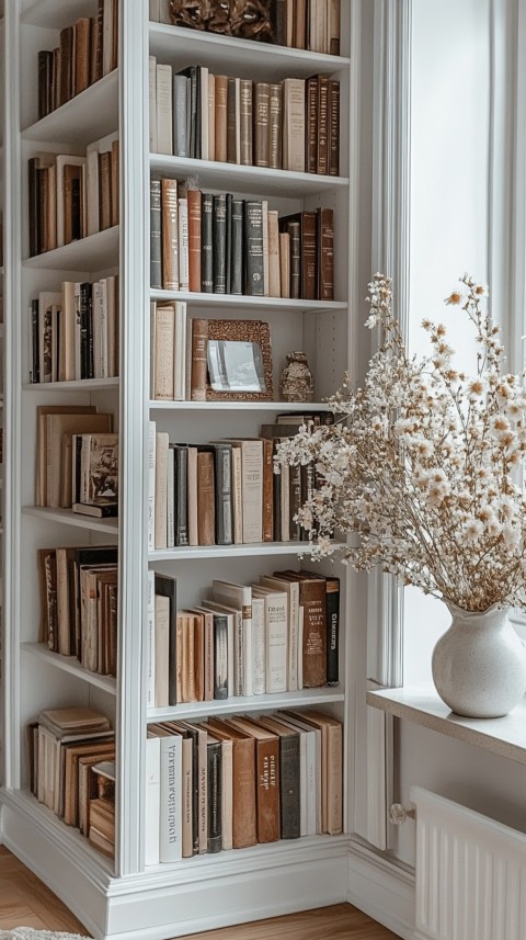 Neat Bookshelf with Minimal Decor – Feminine Blogger Aesthetic (49)