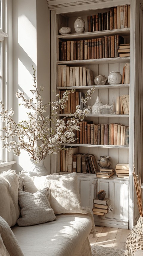 Neat Bookshelf with Minimal Decor – Feminine Blogger Aesthetic (44)