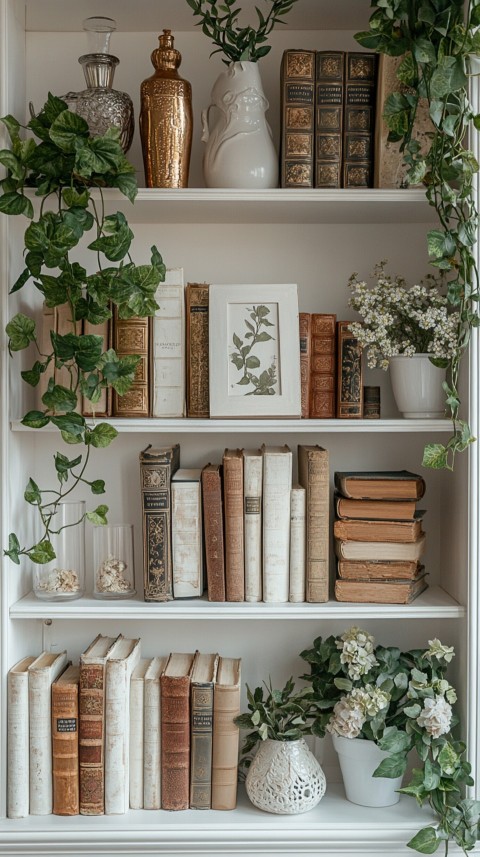 Neat Bookshelf with Minimal Decor – Feminine Blogger Aesthetic (46)