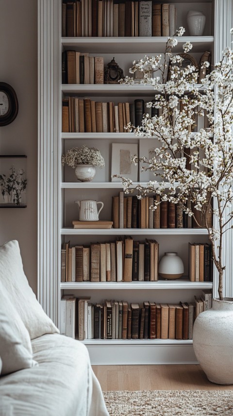 Neat Bookshelf with Minimal Decor – Feminine Blogger Aesthetic (41)