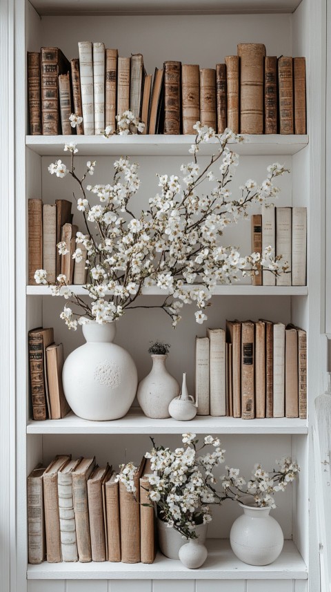 Neat Bookshelf with Minimal Decor – Feminine Blogger Aesthetic (51)