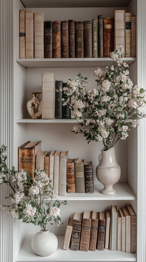 Neat Bookshelf with Minimal Decor – Feminine Blogger Aesthetic (56)