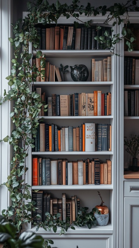 Neat Bookshelf with Minimal Decor – Feminine Blogger Aesthetic (73)