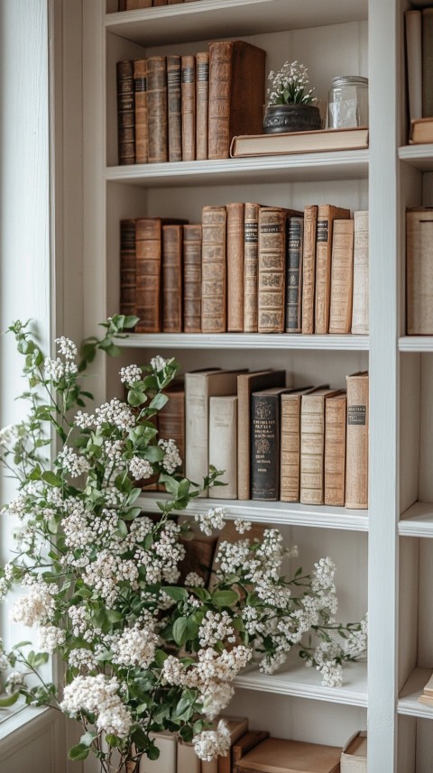 Neat Bookshelf with Minimal Decor – Feminine Blogger Aesthetic (76)