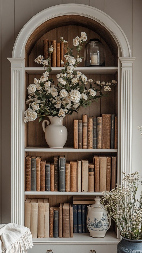 Neat Bookshelf with Minimal Decor – Feminine Blogger Aesthetic (92)