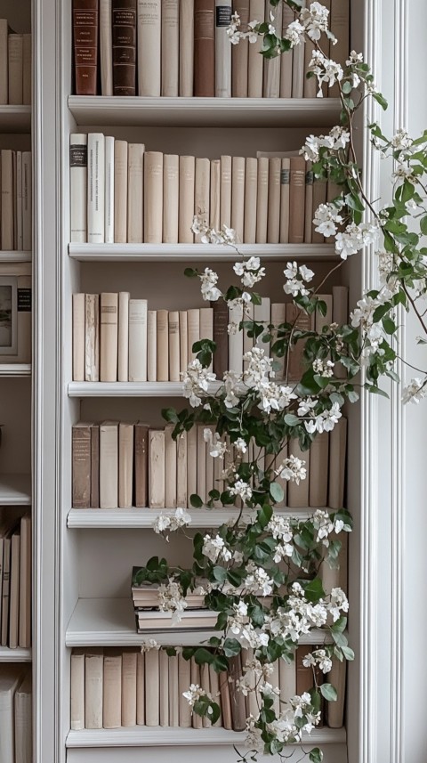 Neat Bookshelf with Minimal Decor – Feminine Blogger Aesthetic (104)