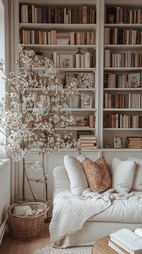 Neat Bookshelf with Minimal Decor – Feminine Blogger Aesthetic (108)