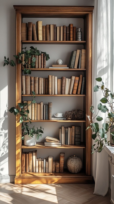 Neat Bookshelf with Minimal Decor – Feminine Blogger Aesthetic (120)