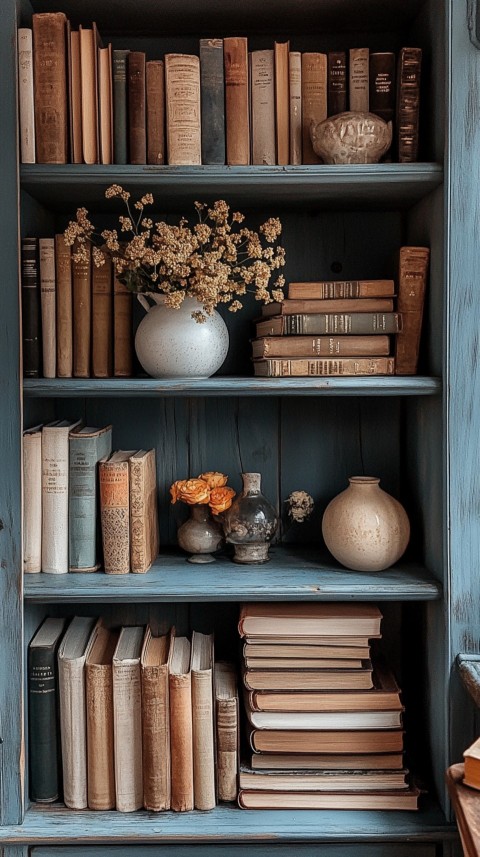 Neat Bookshelf with Minimal Decor – Feminine Blogger Aesthetic (112)