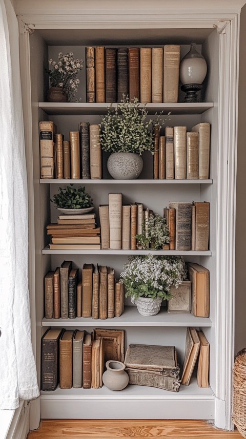 Neat Bookshelf with Minimal Decor – Feminine Blogger Aesthetic (139)