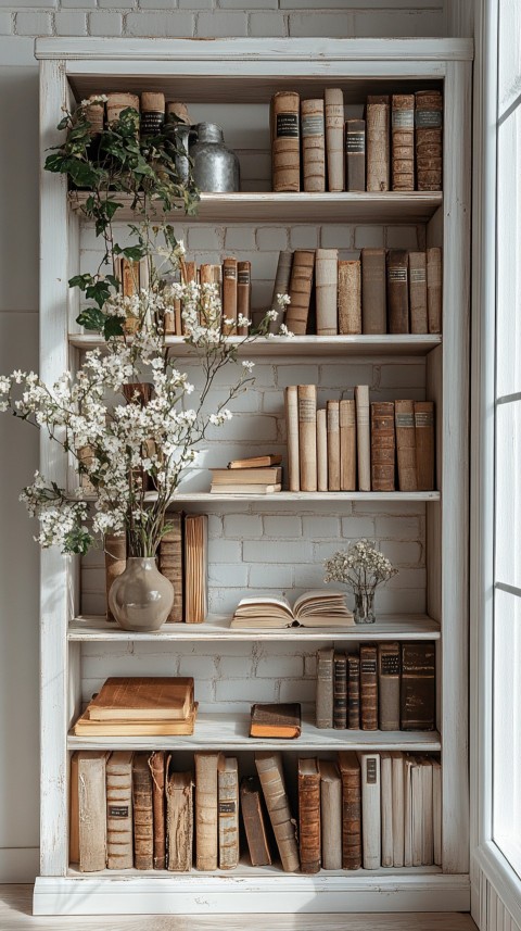 Neat Bookshelf with Minimal Decor – Feminine Blogger Aesthetic (140)